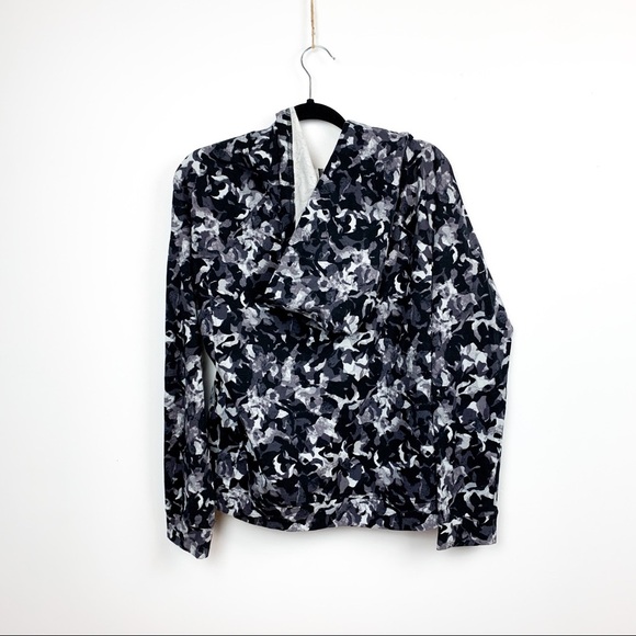 Grey & Black Camo Athletic Zip Up Hoodie - Picture 8 of 9